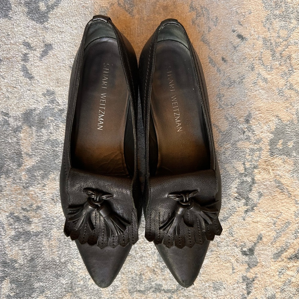 Stuart Weitzman black flats size 9